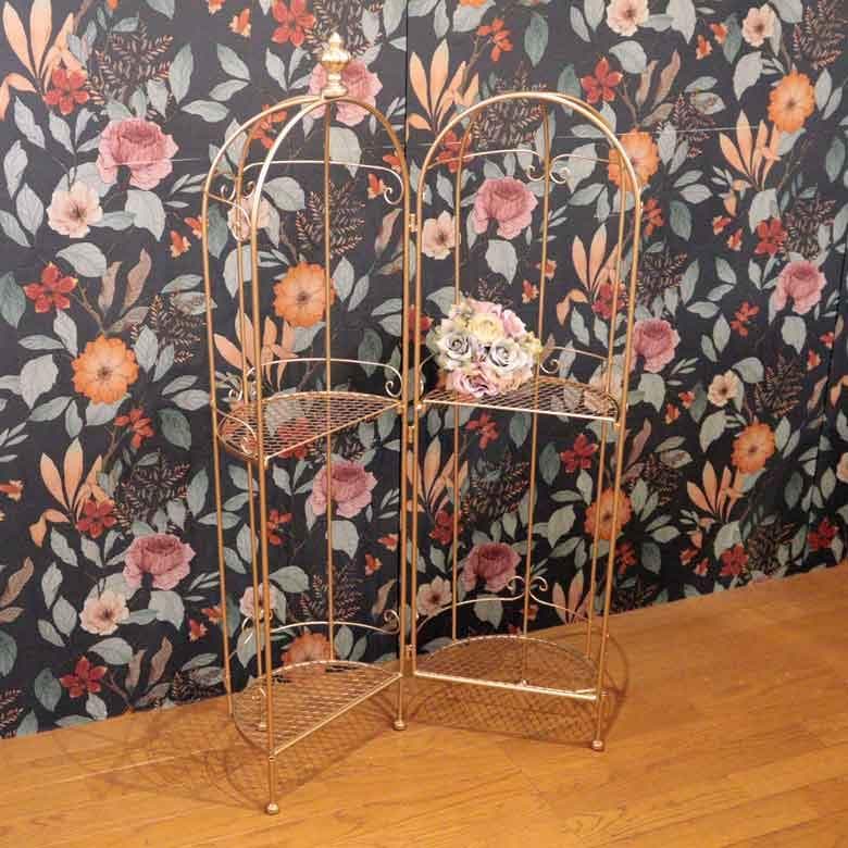 円形シェルフ アルミ バードケージL シャンパンゴールド