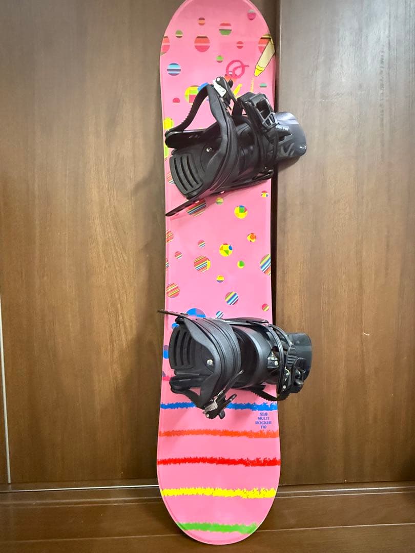 子供用スノボー、ビンディング、ブーツ