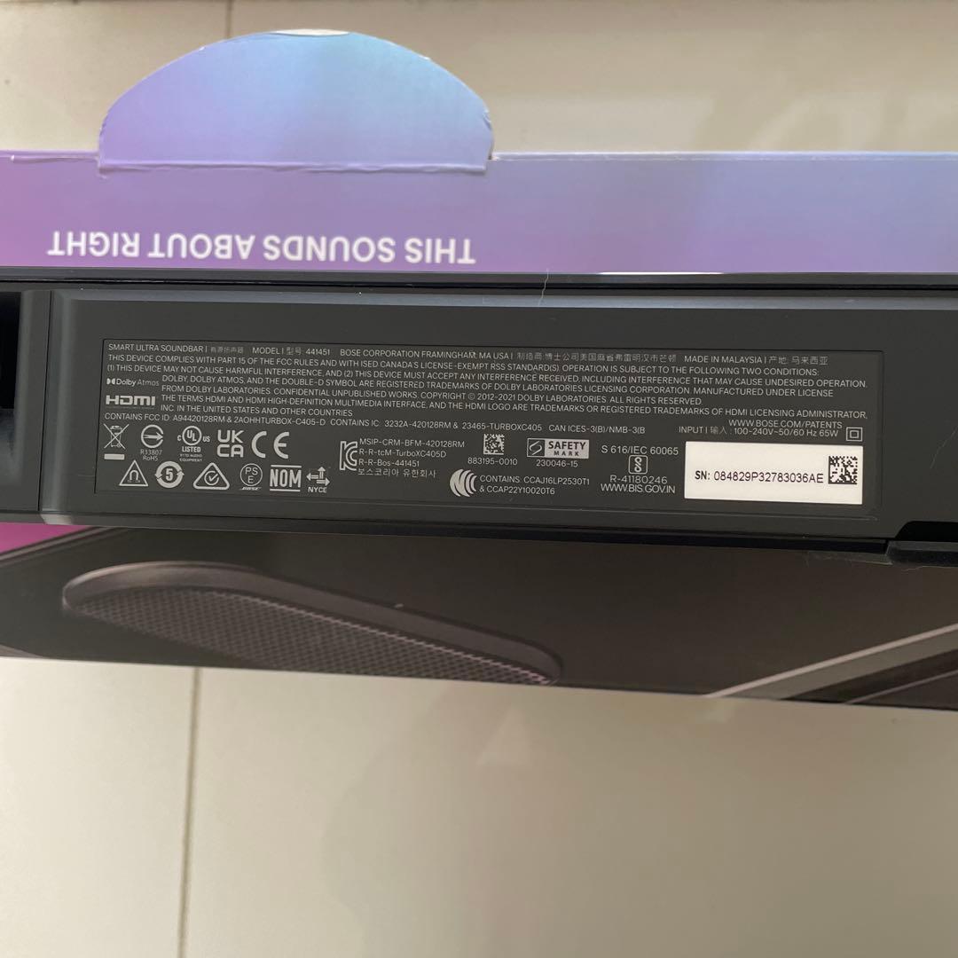 ＊【超美品】Bose Smart Ultra Soundbar BLACK＊