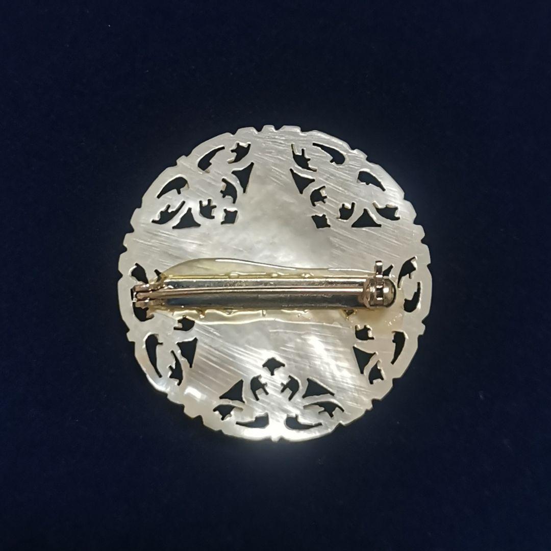 ブローチ　ヴィンテージベツレヘムパール　五芒星ブローチ⑤　せかほし　クリスマス