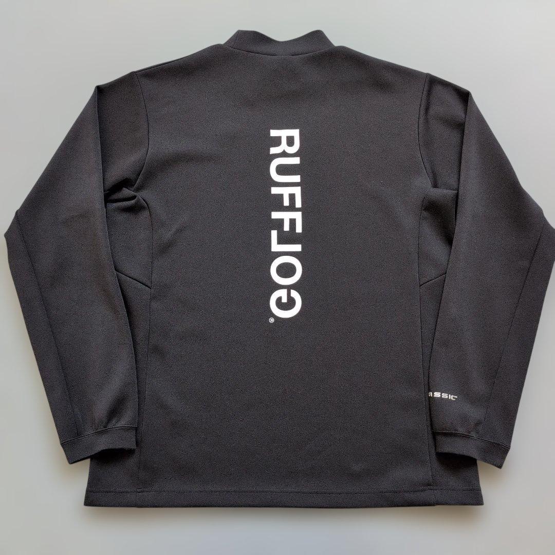 【美品】ラフロッグゴルフ　ダンボールニット素材　モックネック長袖　黒　XL