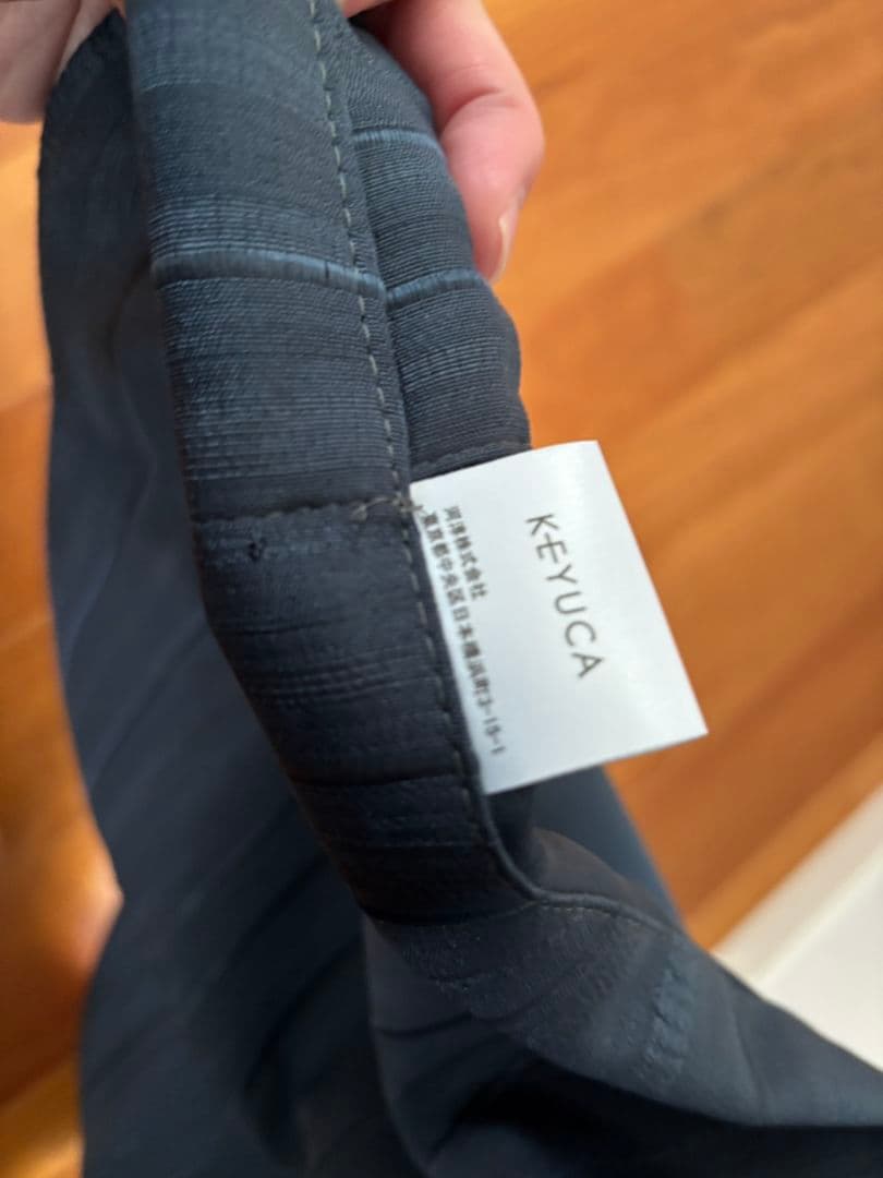 KEYUCA　オーダー　ドレープカーテン レースカーテン　ダークブルー（腰高）