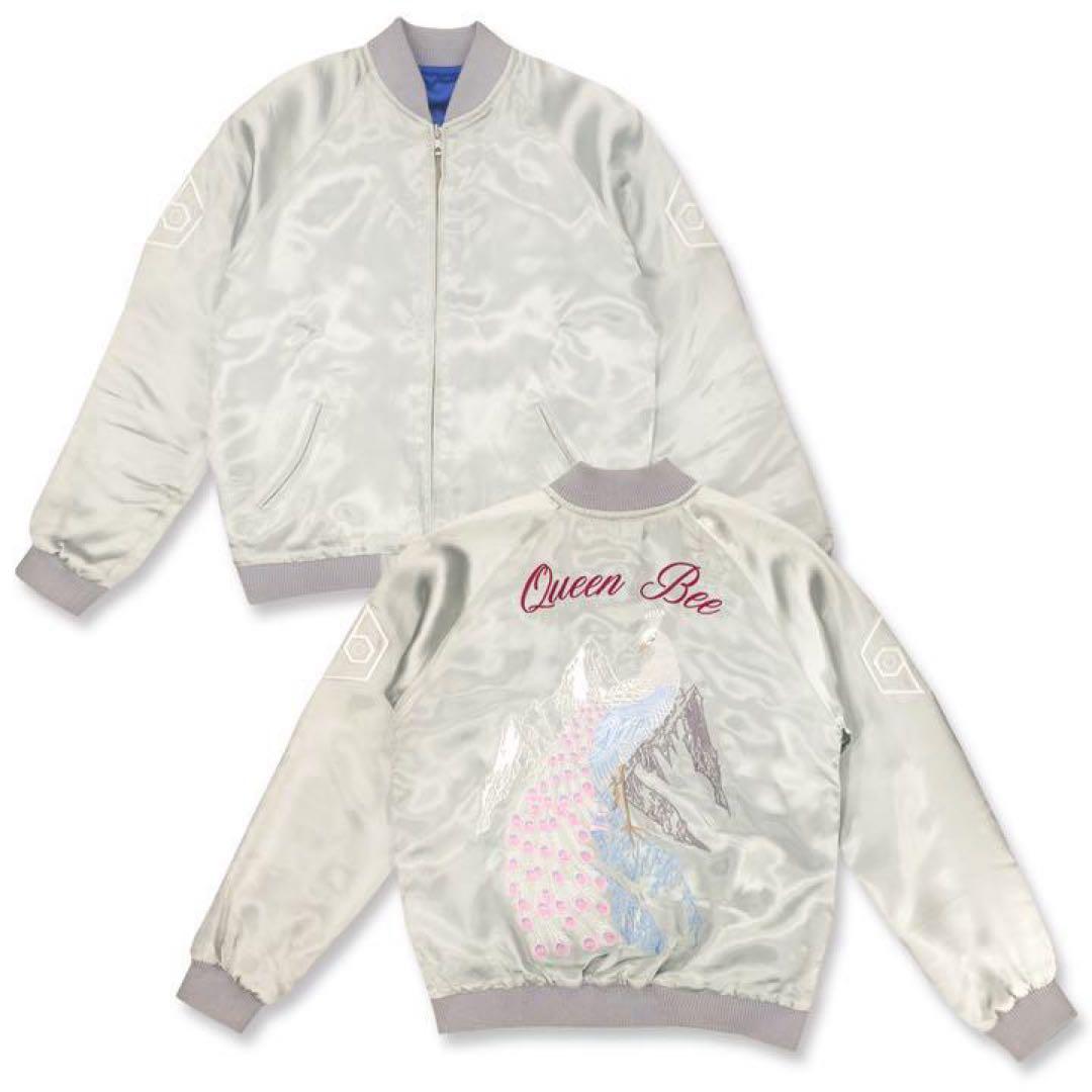 女王蜂オリジナルスカジャン　「氷山孔雀」