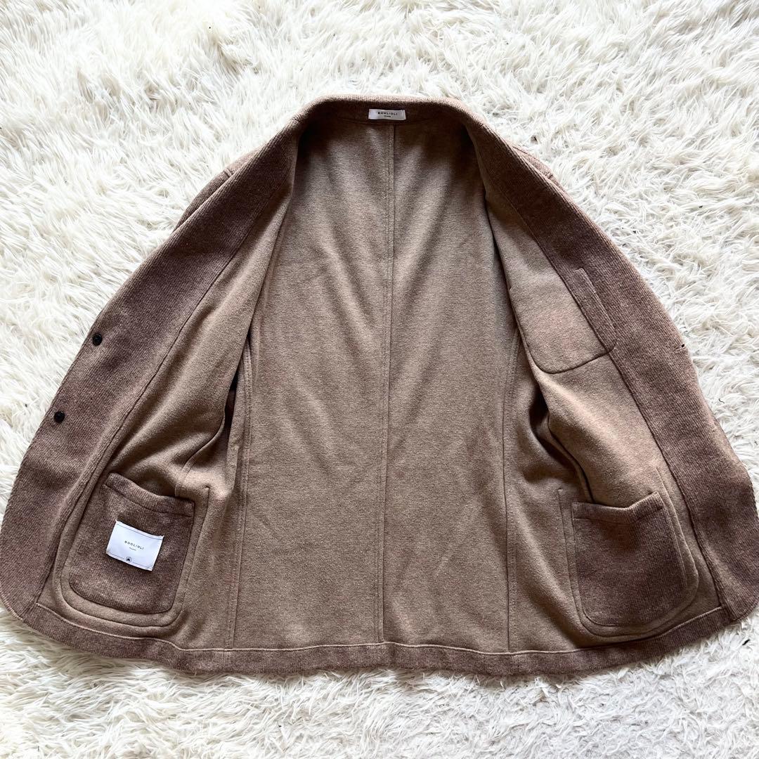 <美品>BOGLIOLI 新ロゴ キャメル コットン ウールジャケット サイズM