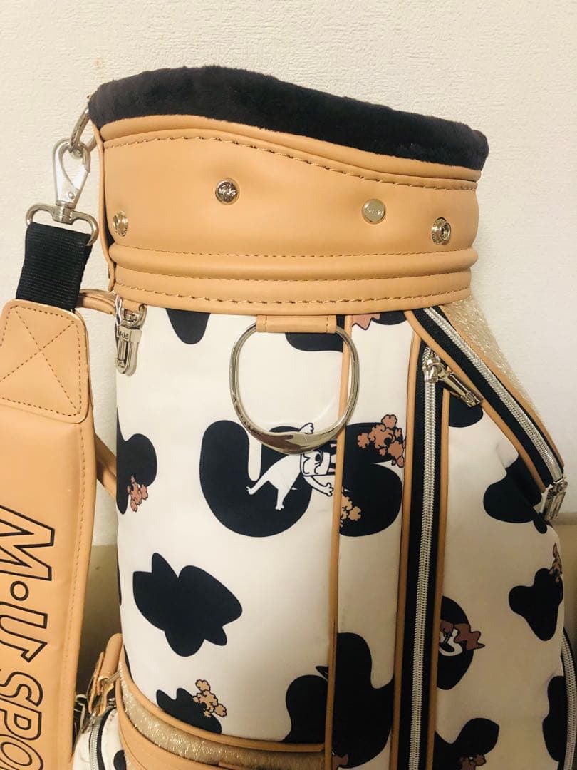 3姉妹mama　廃盤希少　M.U.SPORTS 牛柄 ゴルフバッグ　美品