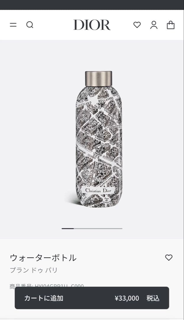 【新品未使用】DIOR ウォーターボトル