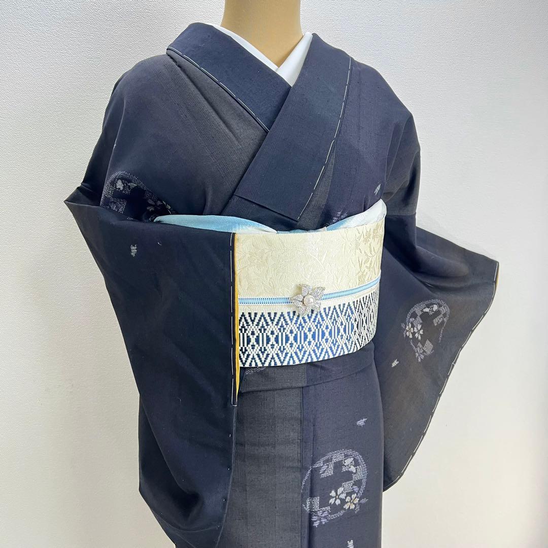 専用❗️新品 奥順謹製【結城紬】仕立て上り　おく玉 正絹 さが美 s748