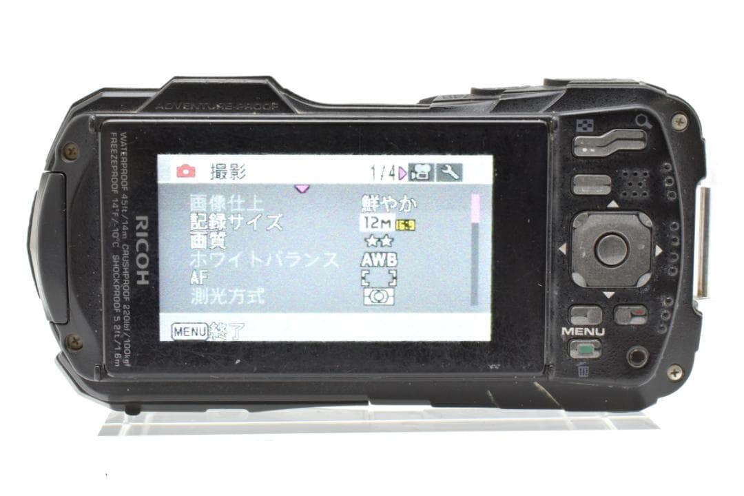 ショット数少 RICOH WG-50 防水 耐衝撃 ブラック デジタルカメラ