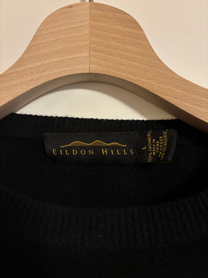 ビンテージ ブラック 100% カシミア セーター XL