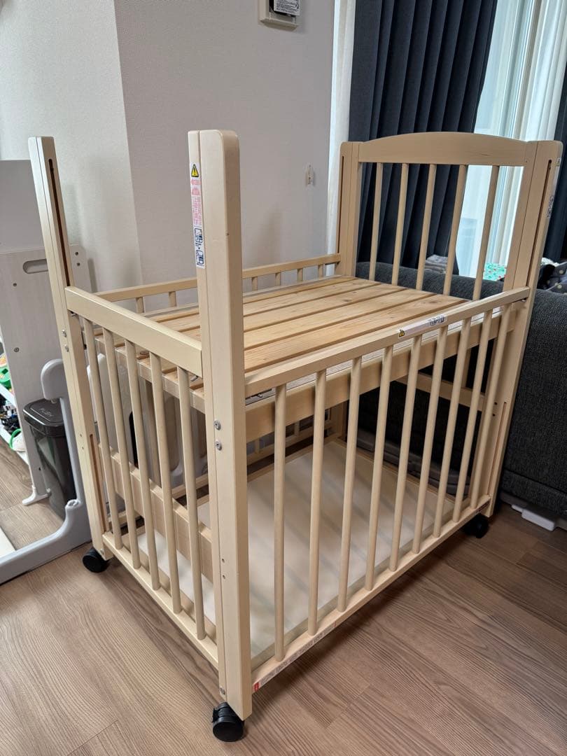 サワベビー トリプルスライドミニベッド P型コパン 90✖️60キャスター付き