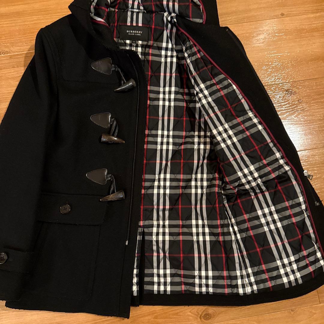 BURBERRY BLACK LABEL ダッフルコート Mウール ブラック