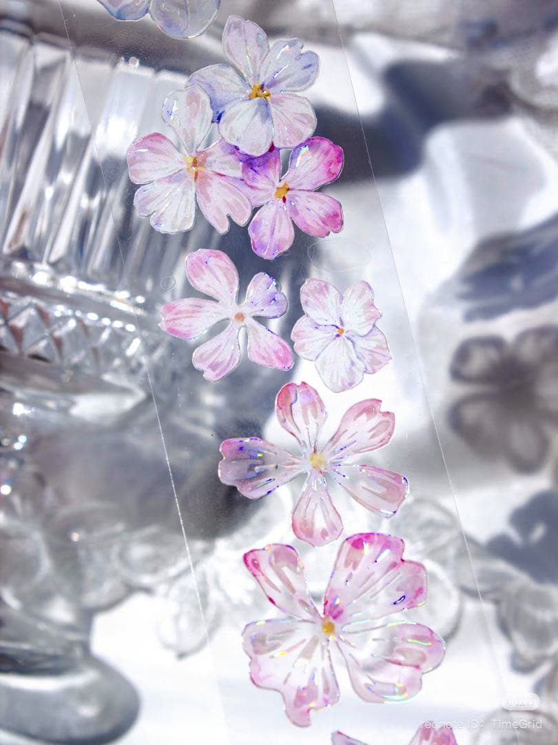 时间格子《樱落》海外マスキングテープ　マステ 【2387】