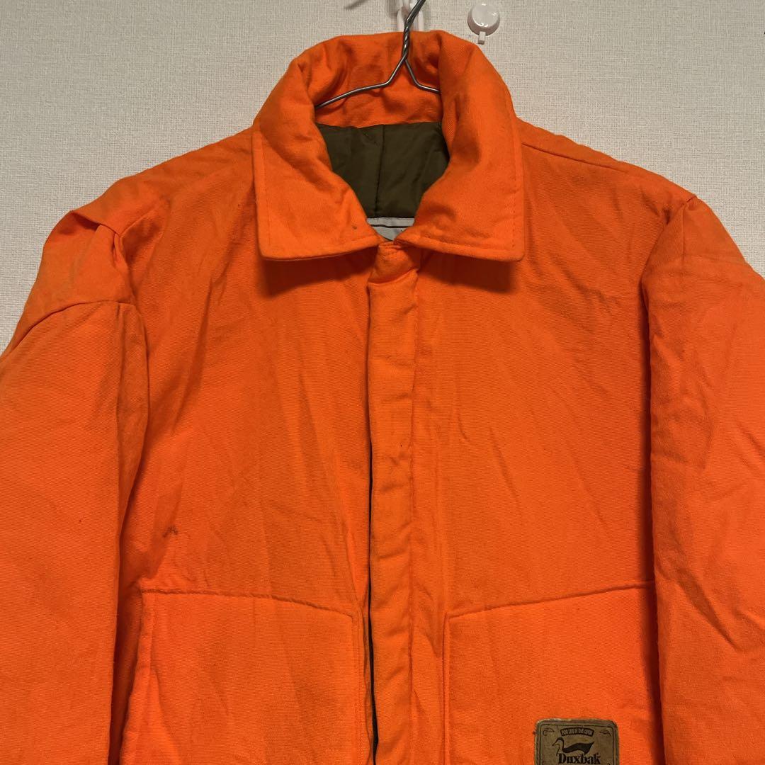 家*猫様 USA製 Duxbak 中綿 ツナギ 防寒 オレンジ XL 90s ビ
