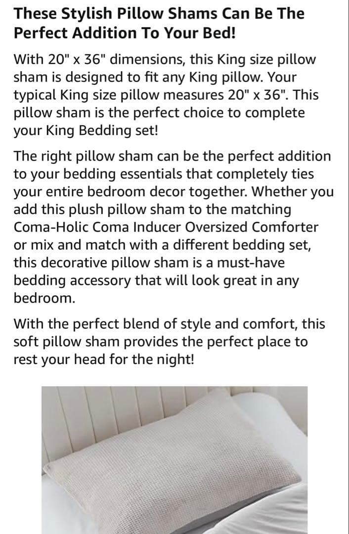 【新品未使用】Coma-Holic Coma Inducer 枕カバー キング