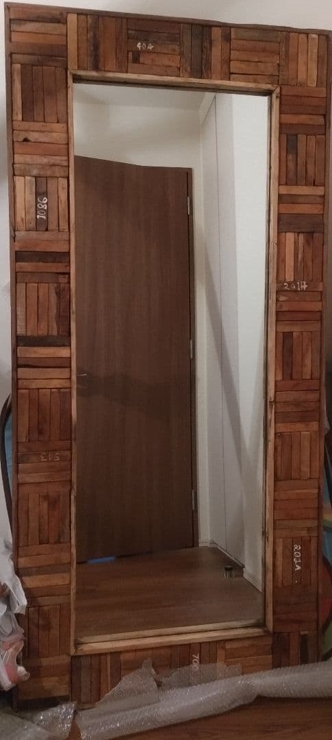 アクメファニチャー　木目調姿鏡