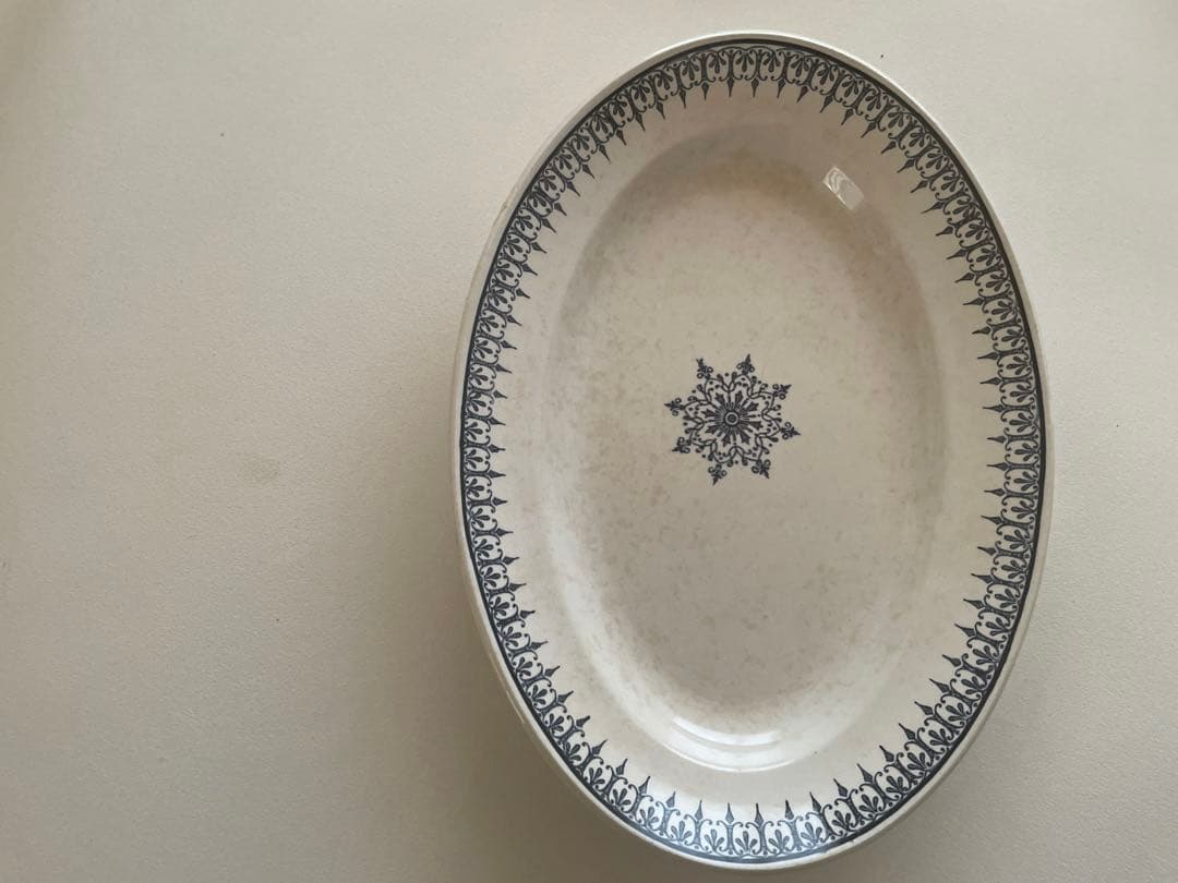 サルグミンヌ　シャビーオーバルプレート　フランスアンティーク皿　オーバル皿