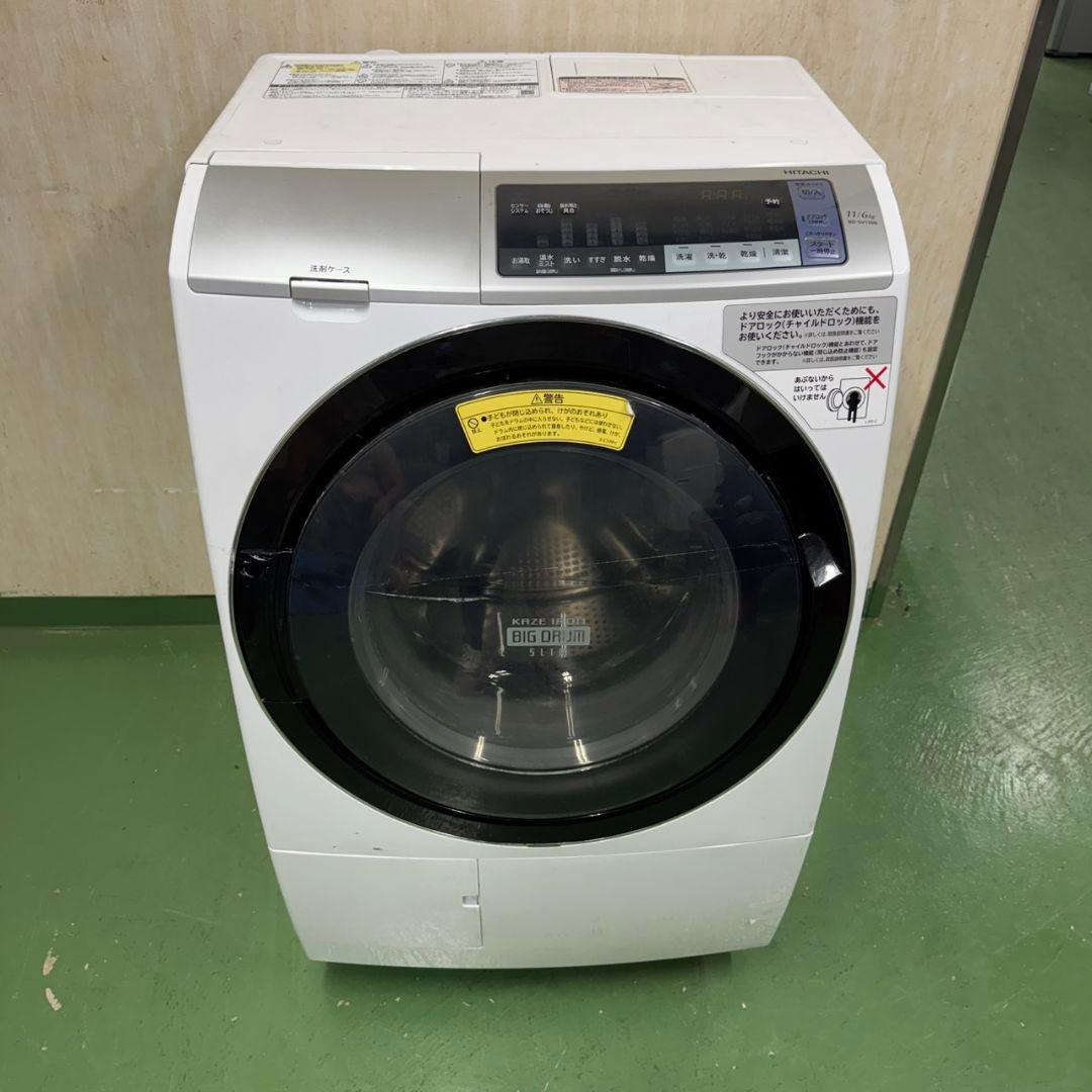 113　家庭向け　洗濯機　ドラム式　大容量11キロ　乾燥6キロ　美品　左開き