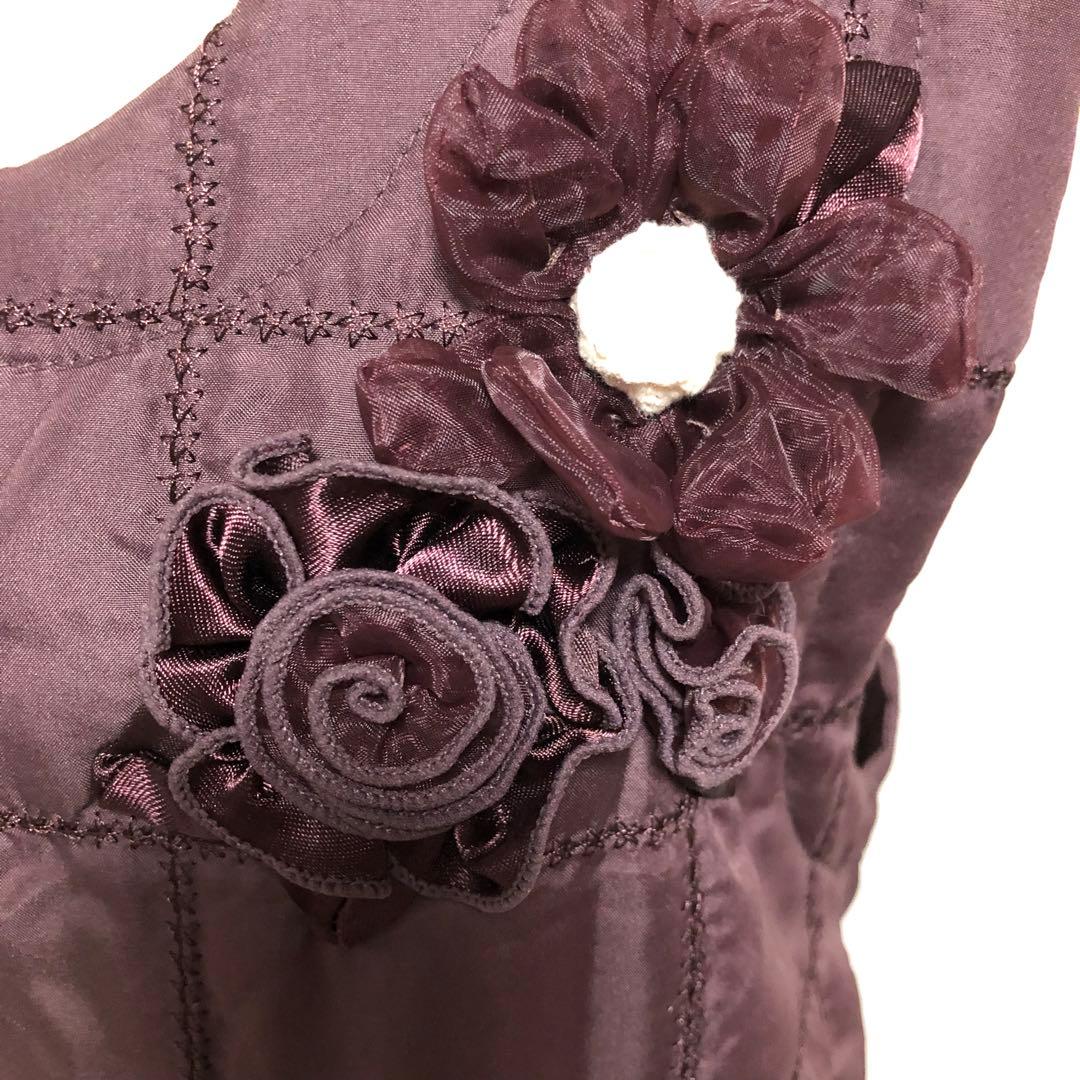 お花モチーフ キルティング エプロン エプロンワンピース