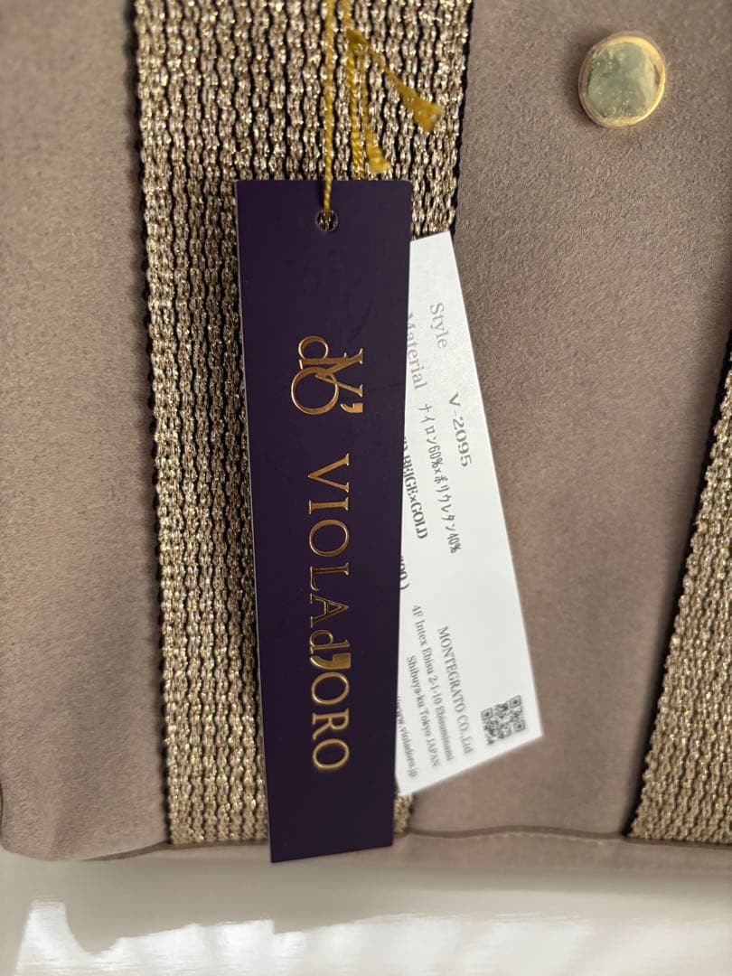 新品★半額‼︎日本製ヴィオラドーロ　高級ショルダーバッグ（布製エコバッグ大付き）