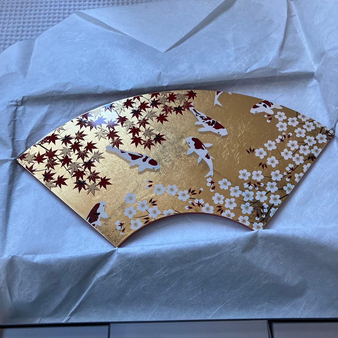 山田平安堂　飾り扇　春秋に鯉