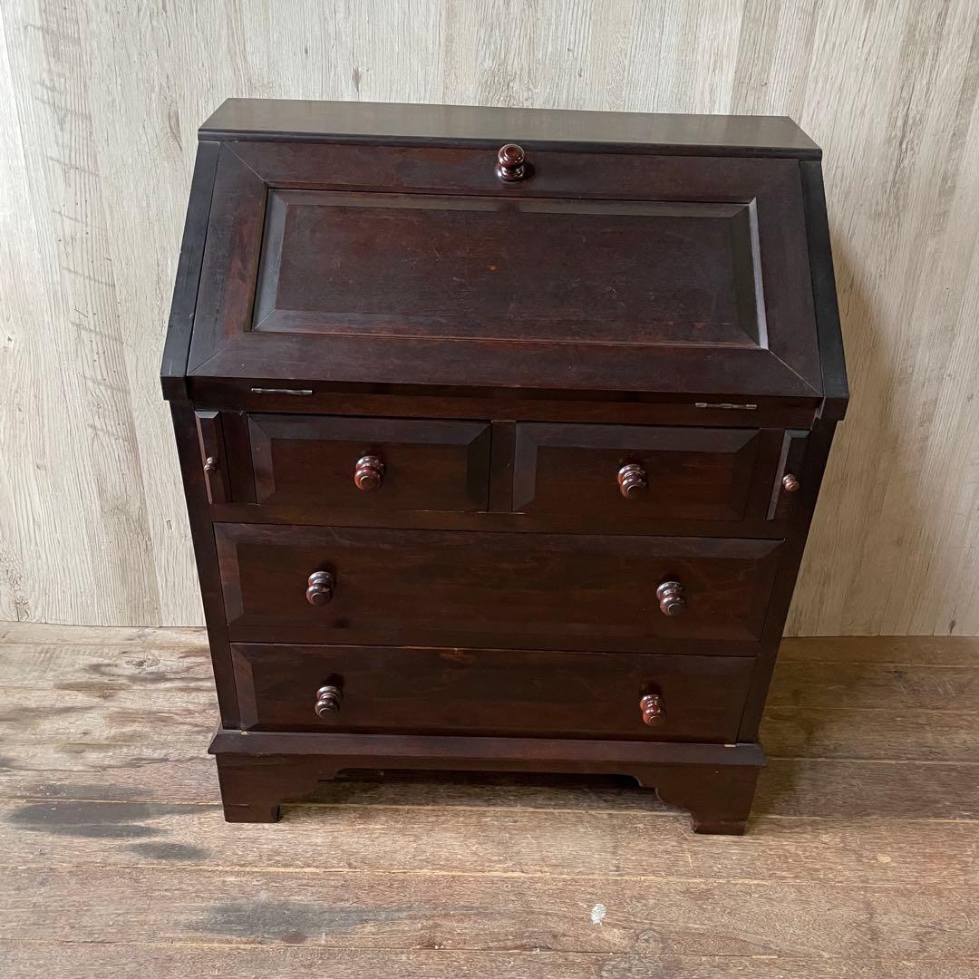 民芸家具 ライティングビューロー チェスト ワークデスク アンティーク家具