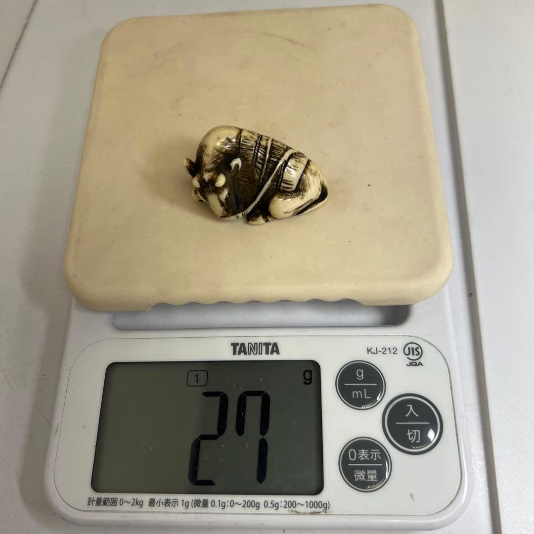 極上　喜久銘　牛根付　27g 東Y8-0114☆2F