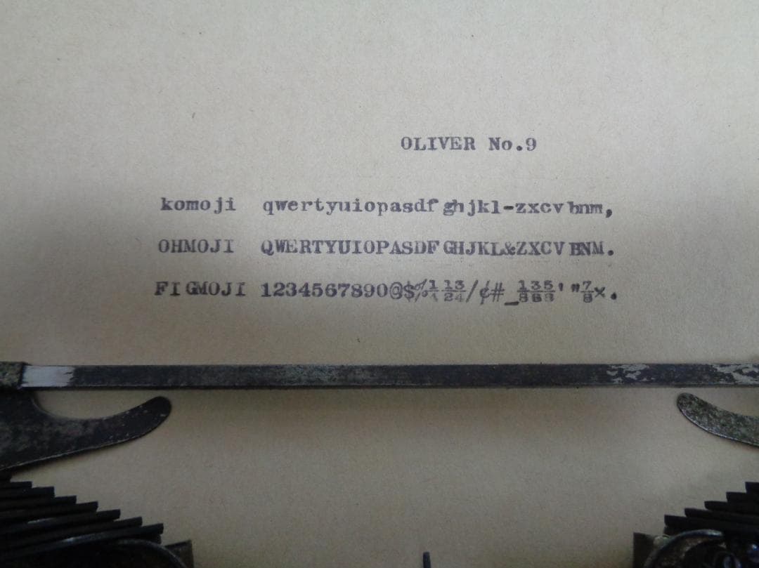 専用実働品　OLIVER No.9　オリバータイプライター　1919年製
