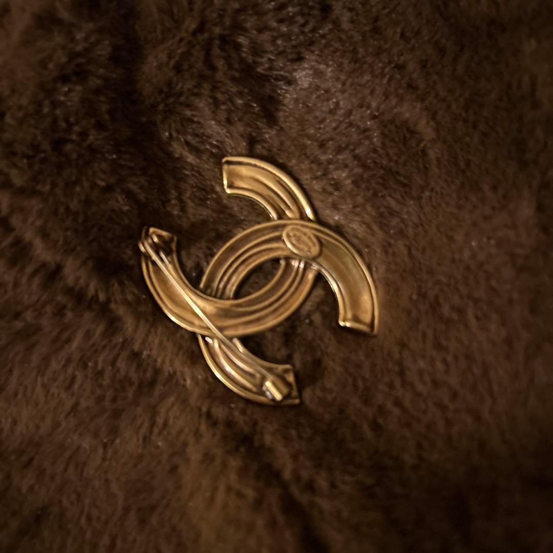 CHANELピンバッチ　ビンテージ　ブローチ　コサージュ