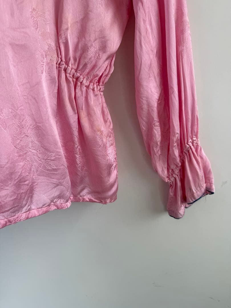 50s サテンチャイナトップス スカシャツ ピンク toro vintage