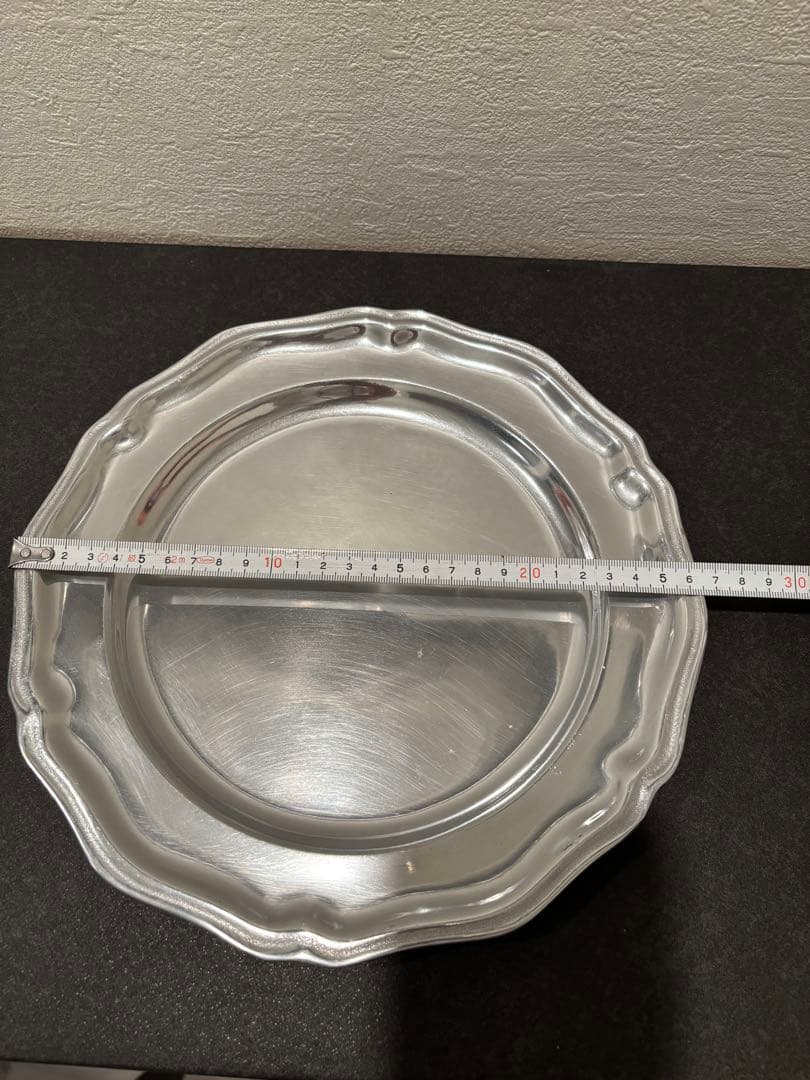 Wilton Arle 皿ピューター花リムアメリカンビンテージ　シルバー