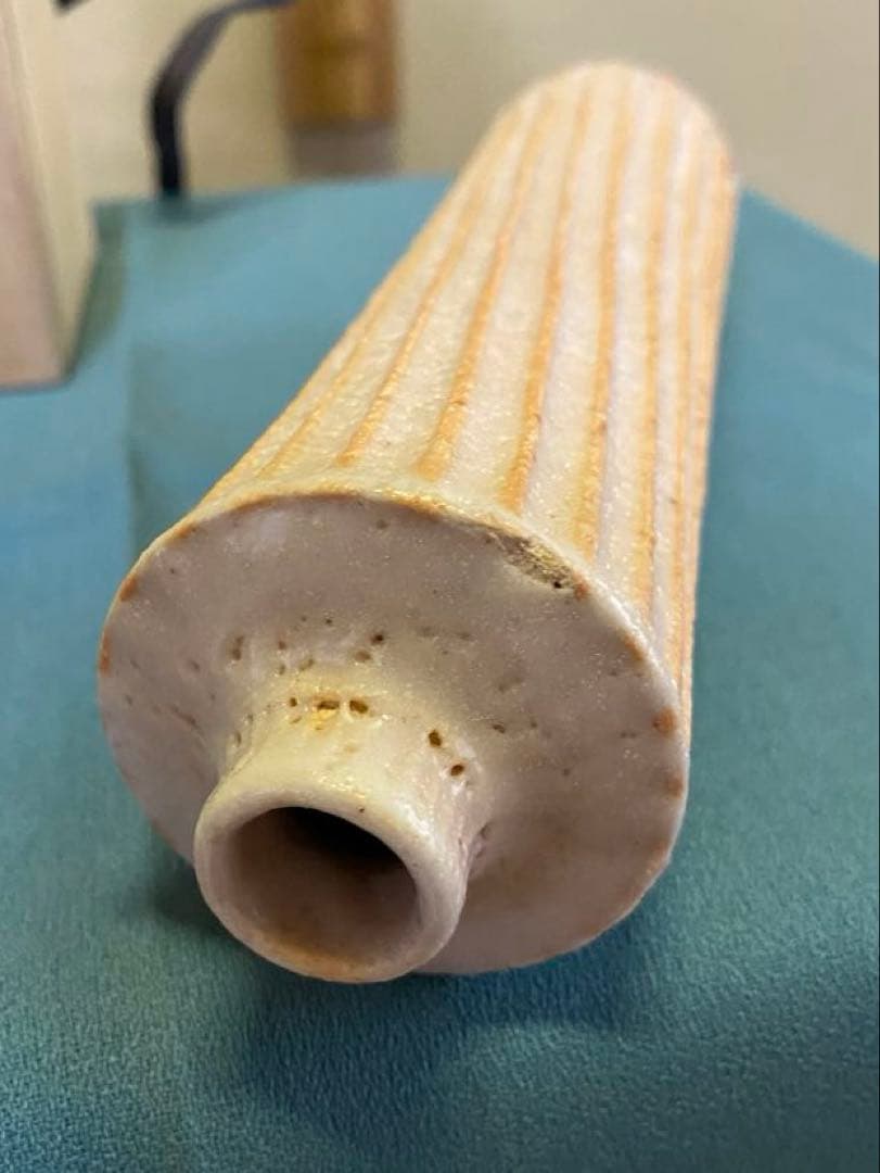 茶道具/花入 『志野鎬花入』 木村満文 月心窯 共箱