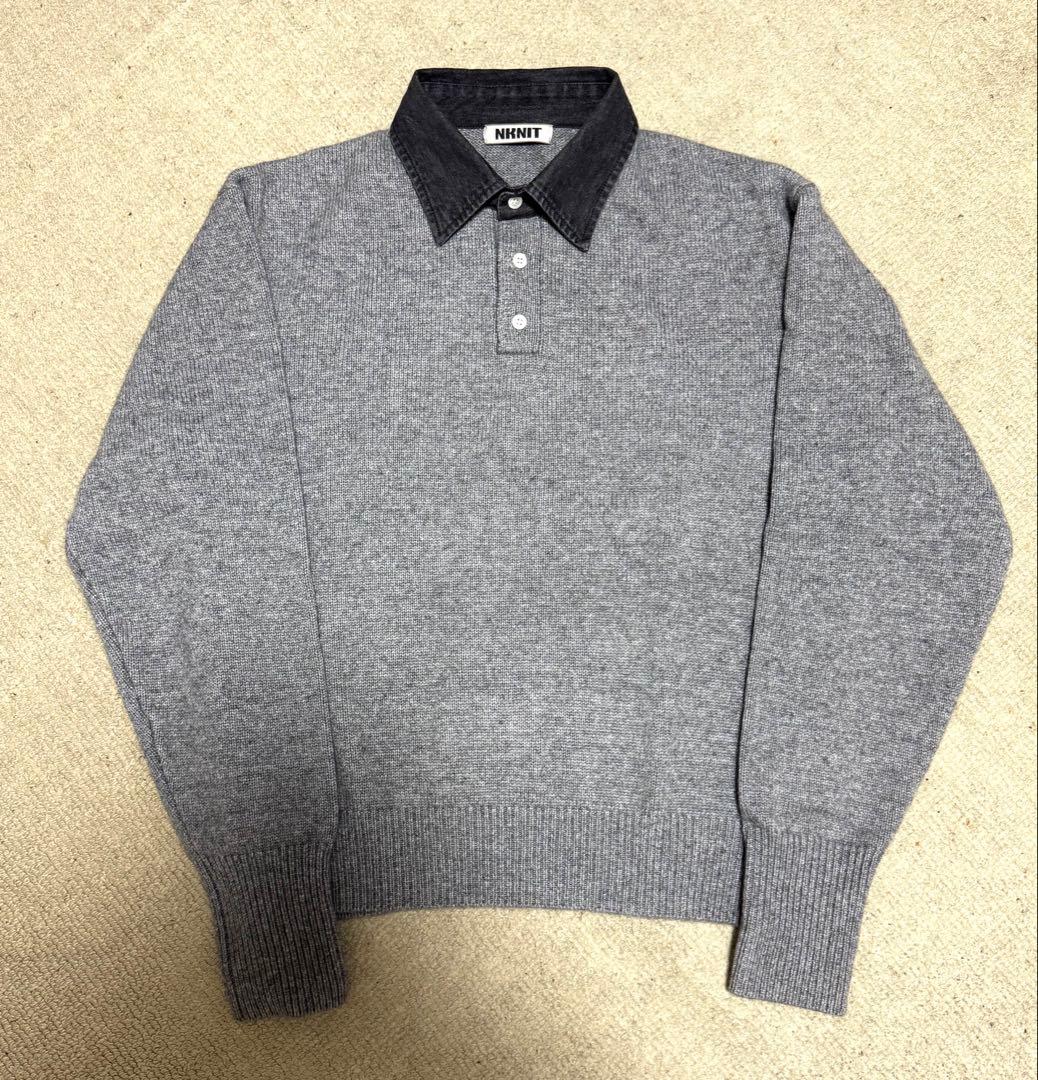 nknit★denim collar raccoon KNIT★ニット★デニム