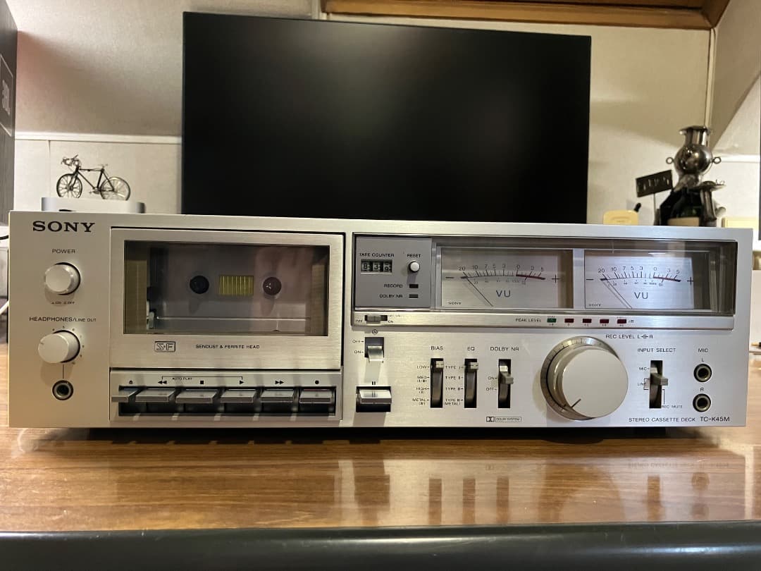 SONYソニー カセットデッキ TC-K45M（修理済 概ね美品）と取扱説明書