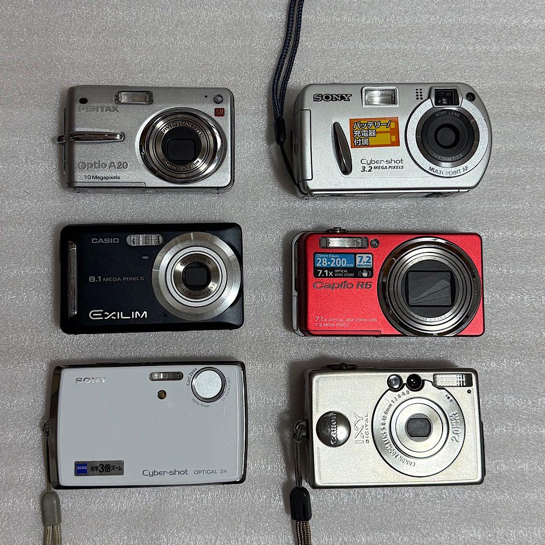 コンパクトデジタルカメラ6台セット　元箱付きも有　ジャンク　コンデジ　まとめ売り