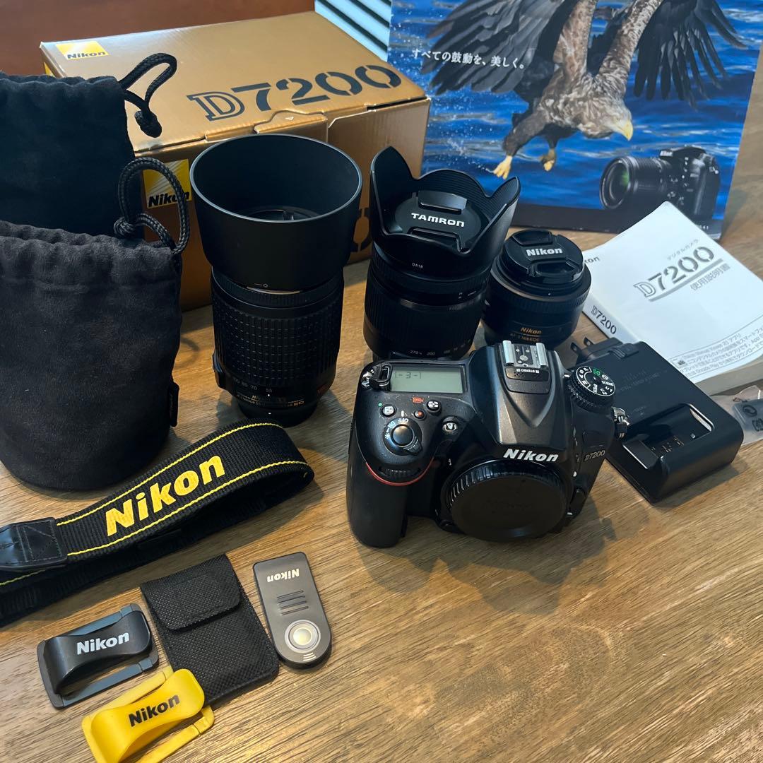 値下げ！Nikon D7200 ズーム・単焦点レンズセット