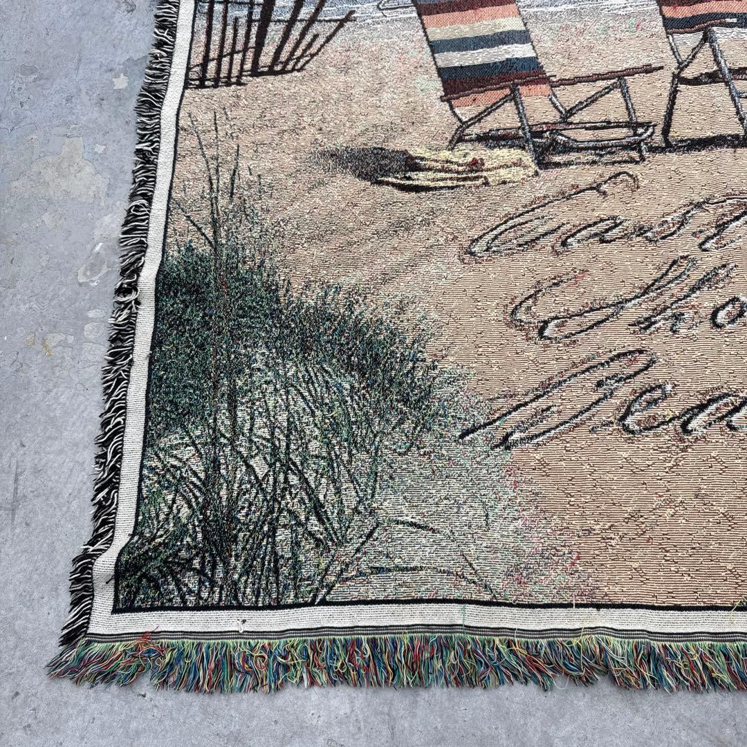 ビーチ　マルチカバー　ソファーカバー　ヴィンテージラグ　160x130