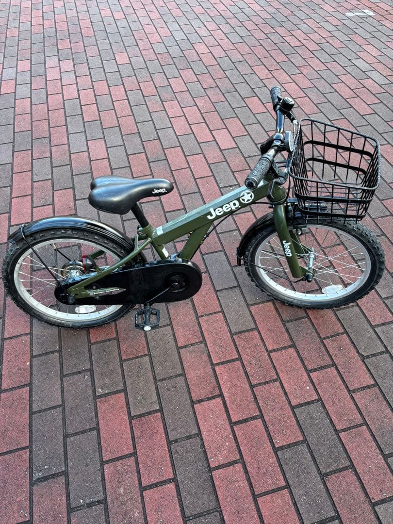 Jeepキッズ自転車(18㌅)お引き取り限定[配達可能]