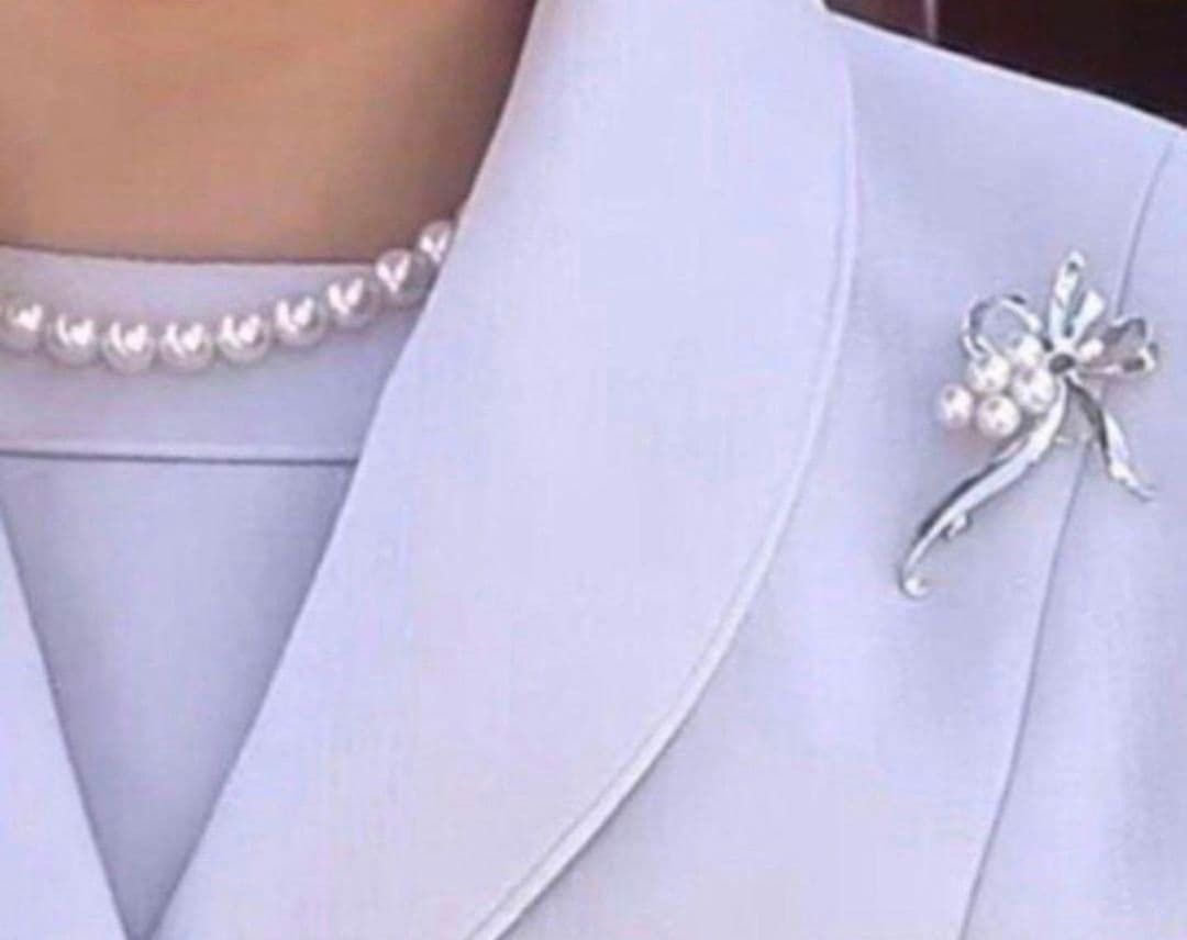 【極美品 最高級】ミキモト ブローチ パール 愛子様 ご着用 5珠 ロングセラー
