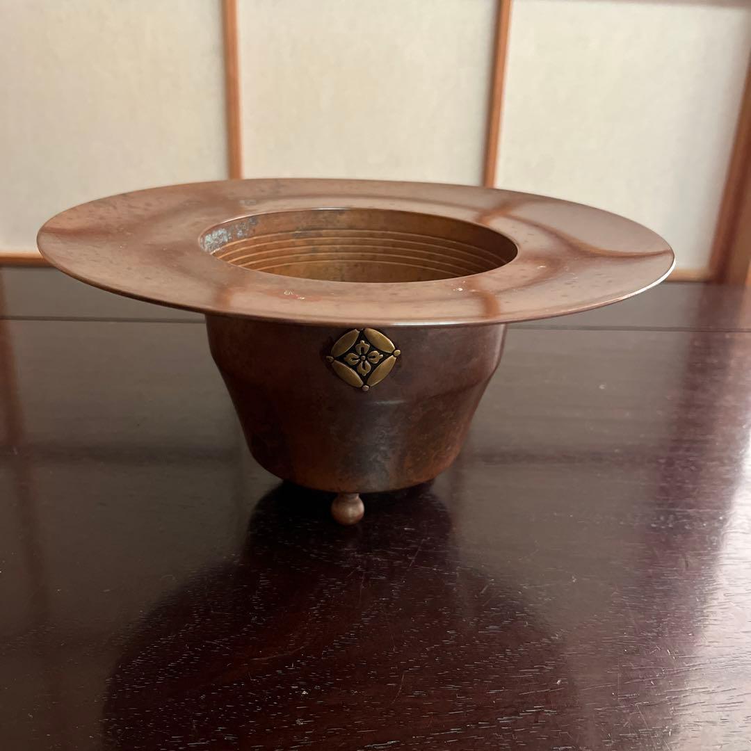 遠州流　七世好「萬物」花器　銅製