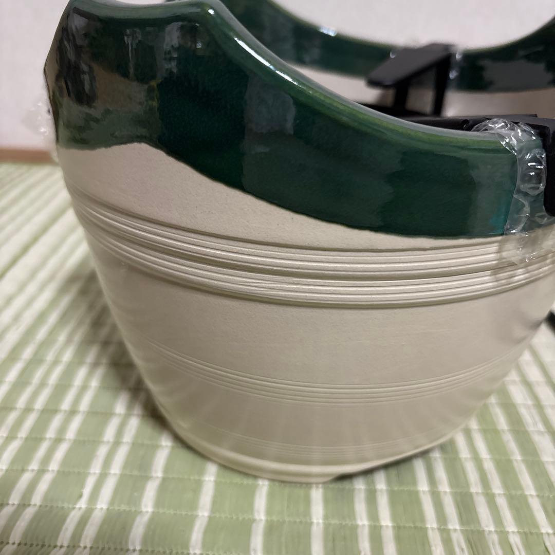 野々田 丸型 織部 H605 シーズヒーター 茶道具　茶道　電熱器 卓上火鉢