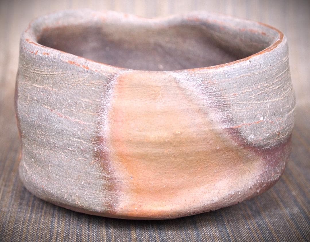 ハジミ★中村和樹★備前【窯変】茶碗A、角皿A,B、丸皿１８.５