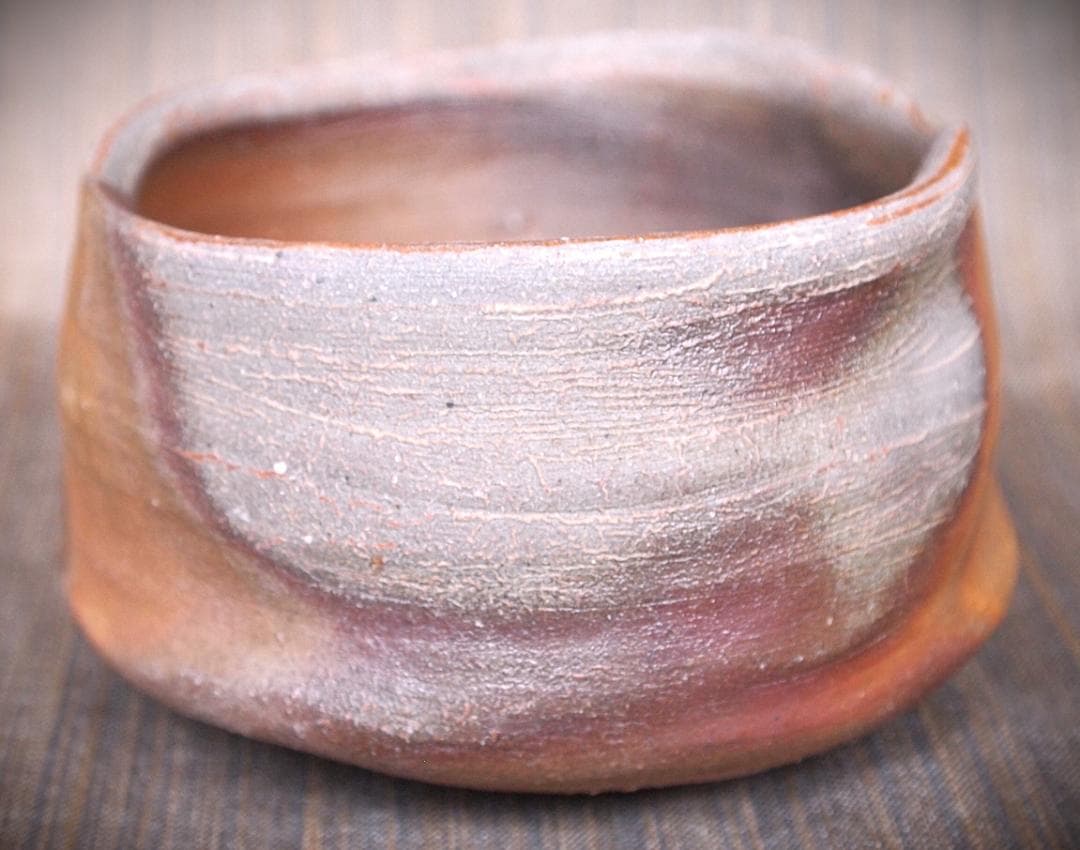 ハジミ★中村和樹★備前【窯変】茶碗A、角皿A,B、丸皿１８.５