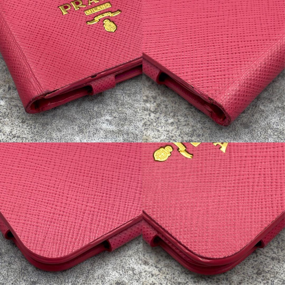 【極美品】PRADA　プラダ　サフィアーノ　iPhone 7/8+ ケース