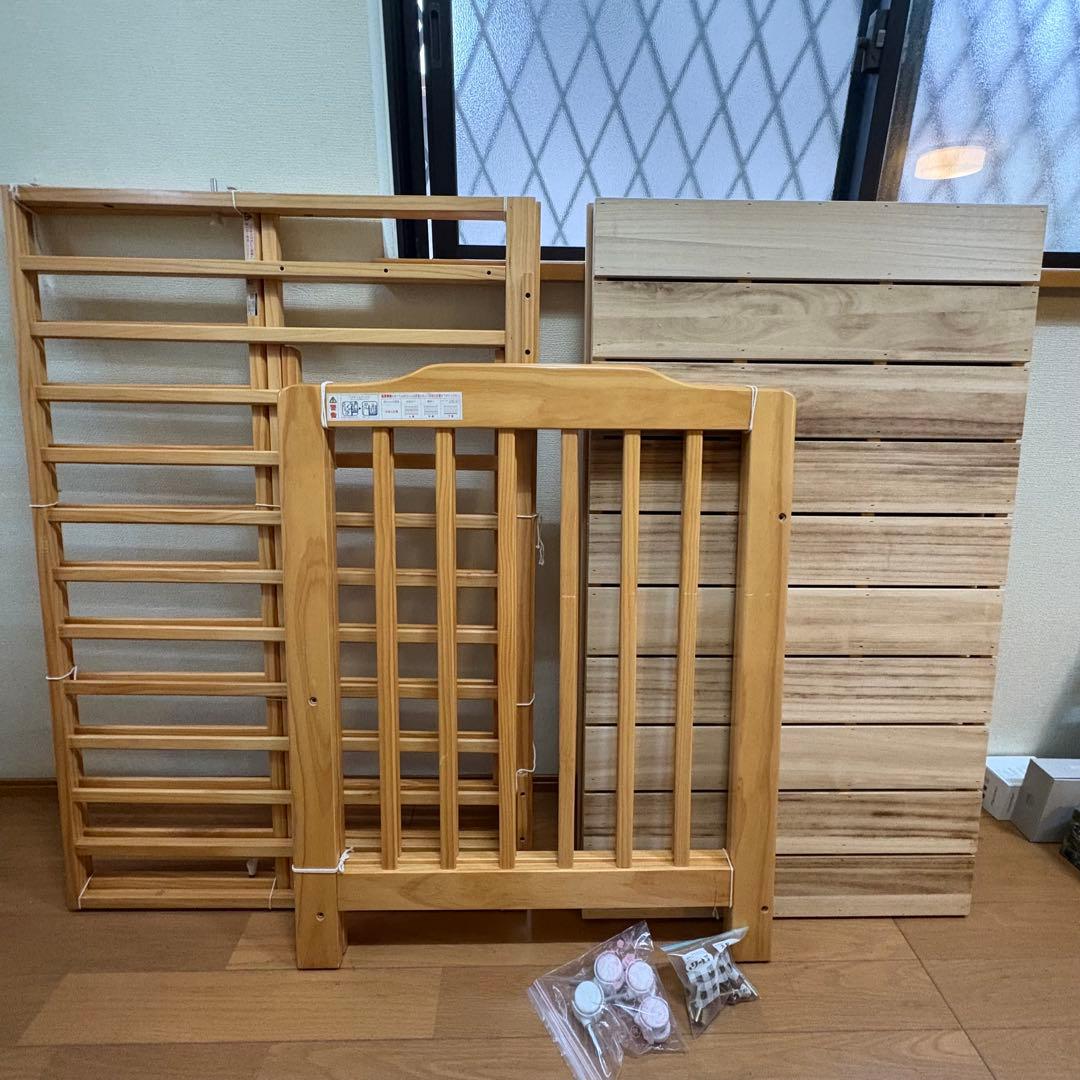 ベビーベッド ハイタイプ 床板すのこカトージ(KATOJI)ぐうぐうねんね付