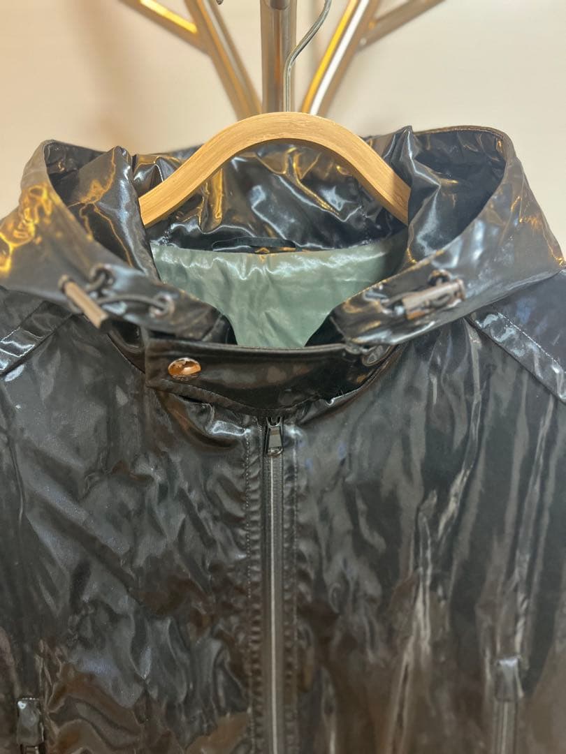 グッチGUCCIブラックナイロンジャケット フード付き44