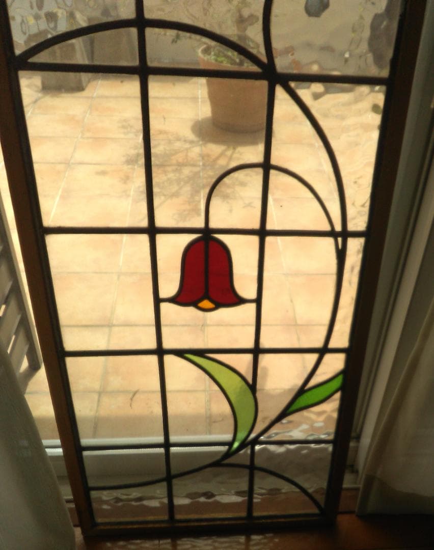 ステンドグラス大　窓枠３枚　中国五県・九州北部・近畿西部の方に限定