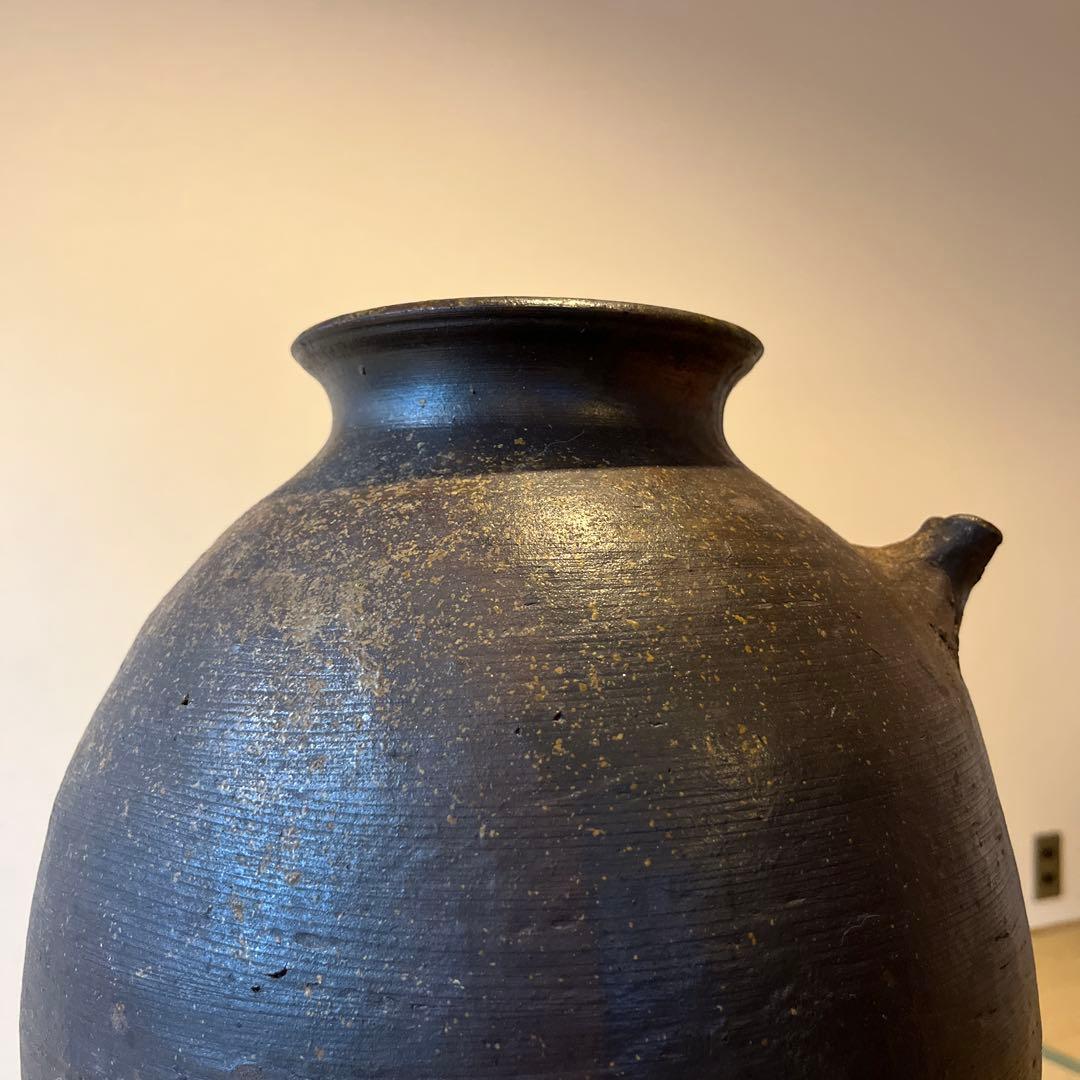 稀少 種子島 能野焼き 能野焼 雲助壺 壺 陶芸 陶器 民藝 民芸 骨董 骨董品