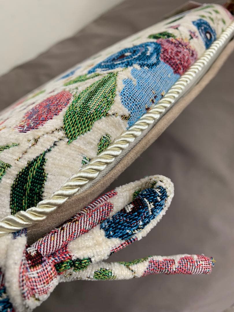 わさま　シェニール　ダイニングシートクッション　４枚セット