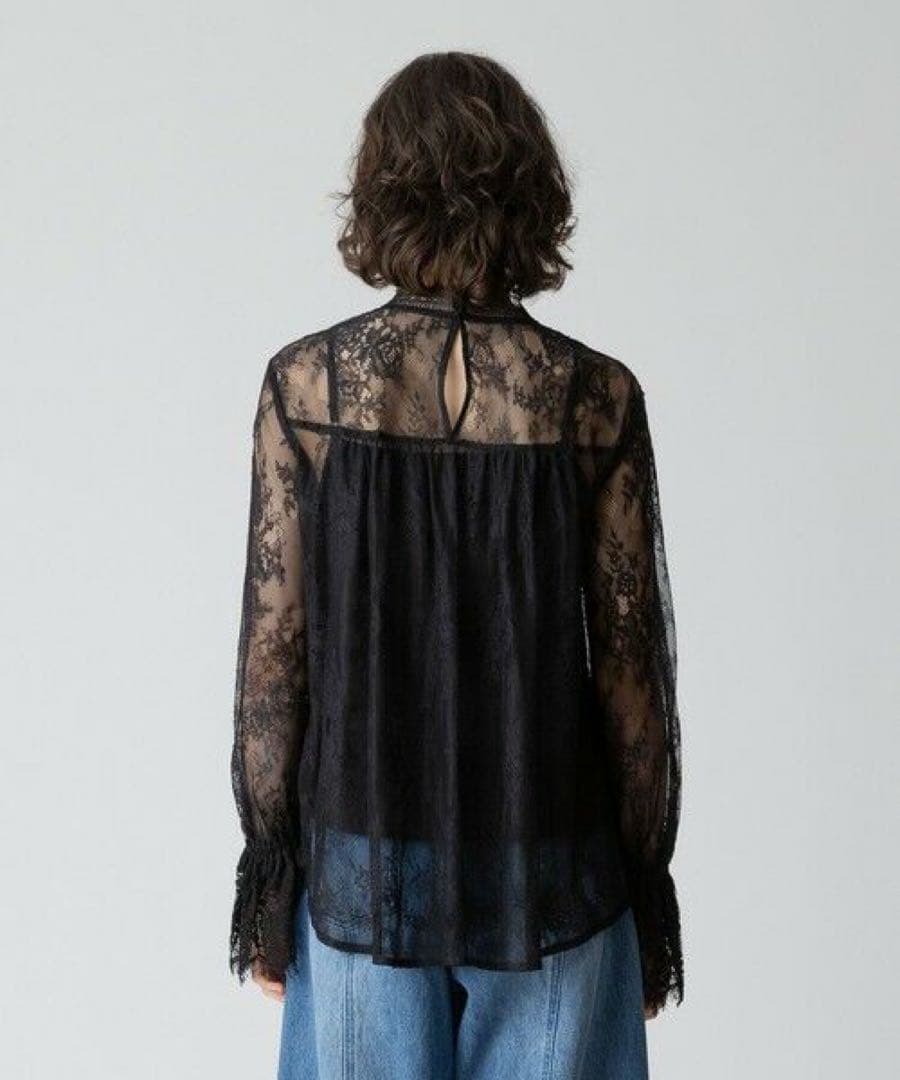 新品未使用　アルアバイル　レースBOHOブラウス　ブラック　ルルウィルビー