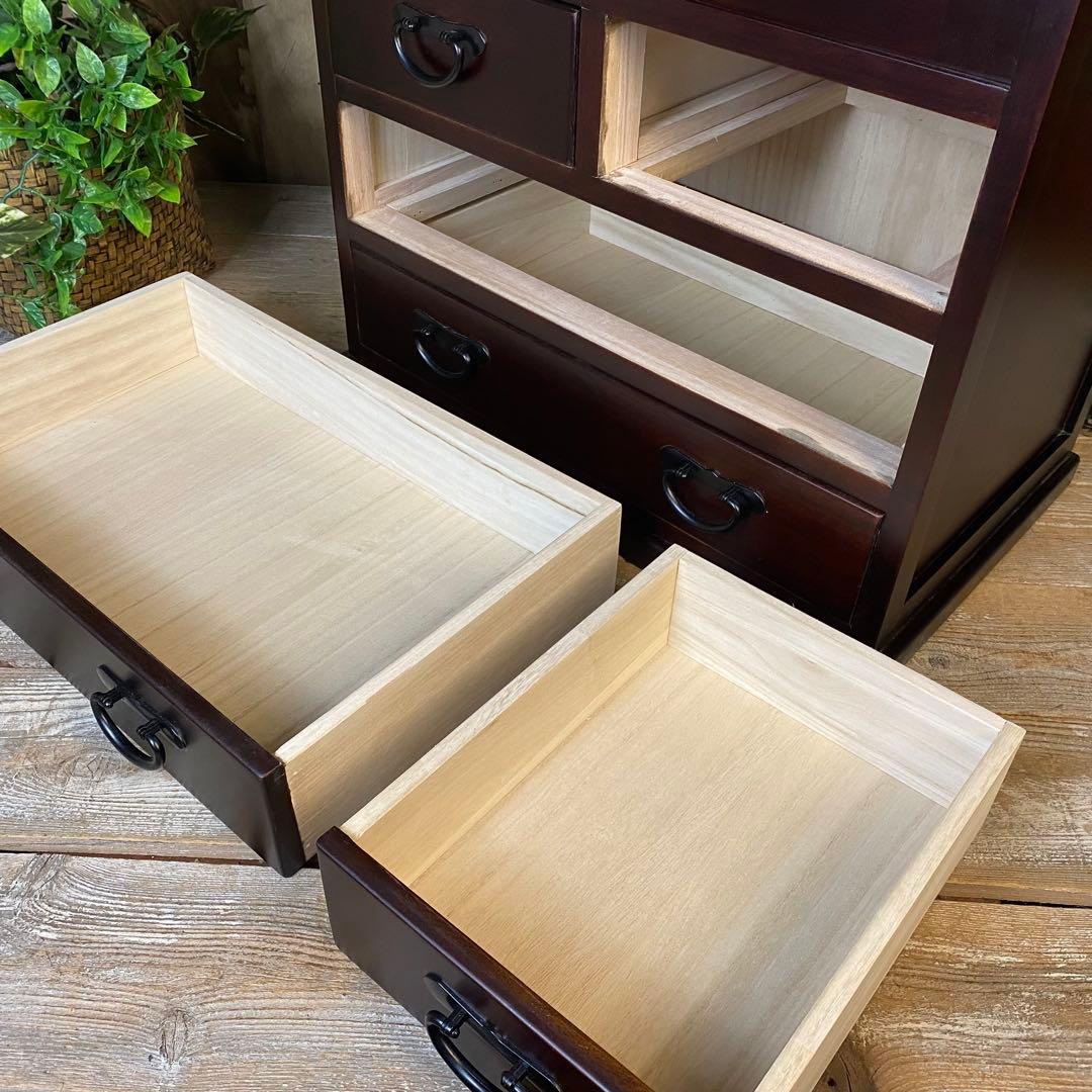 大幅値下げセール中！民芸家具桐材多引き出しチェストタンスA56㎝×58㎝木製収納